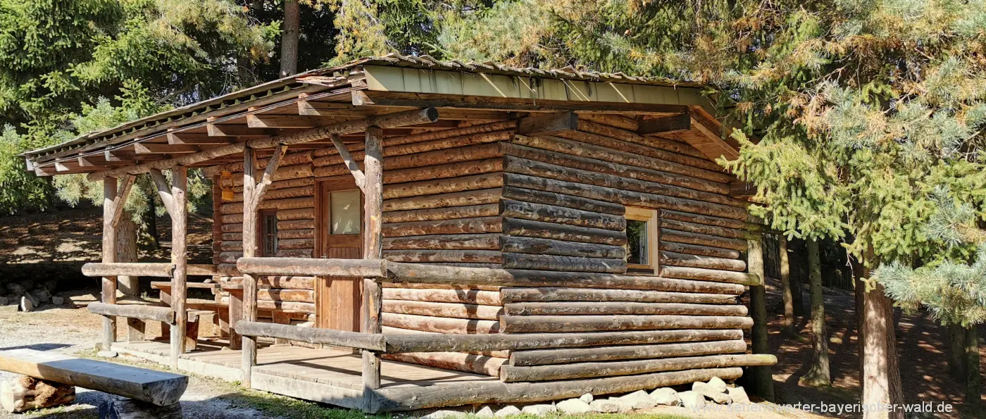 Ferienhütten Blockhaus in Bayern Waldhütte in Deutschland