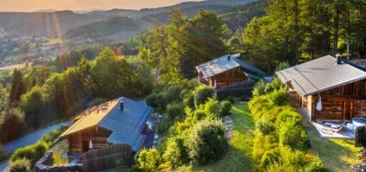 Hüttenhof-luxus-chalets-bayerischer-wald-bergdorf-holzferienhaus-ansicht