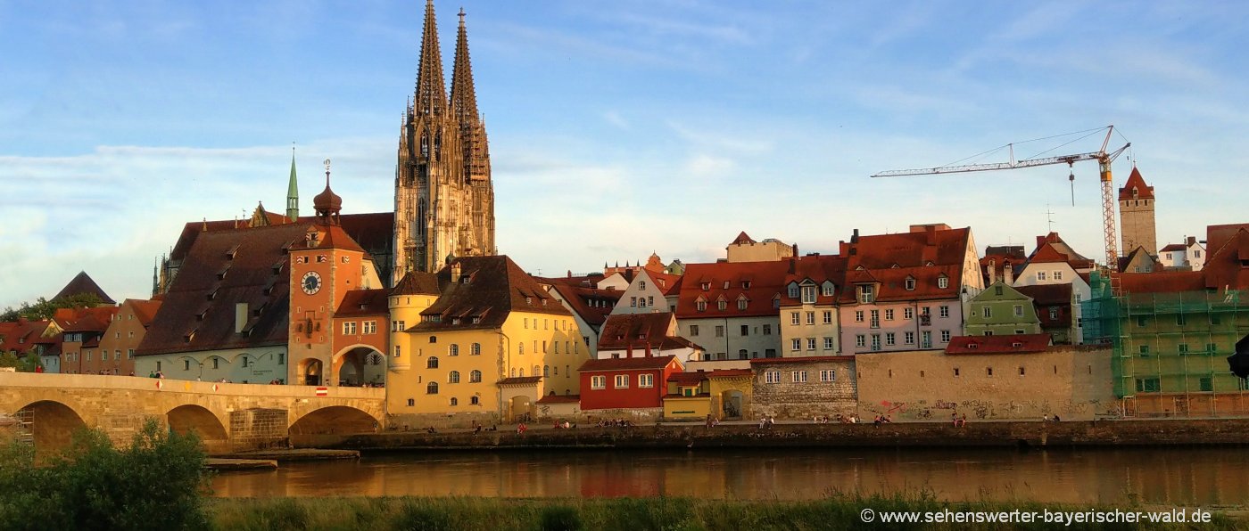 Regensburg Städtereisen Bayern Wahrzeichen Dom steinerne Brücke