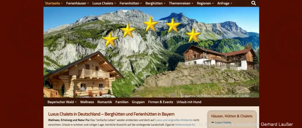 Reiseportale Süddeutschland Urlaubsportale Berghütten & Luxus Chalets